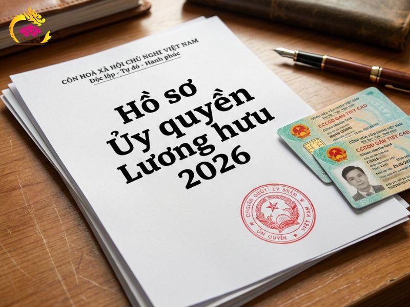 Mẫu giấy ủy quyền nhận lương hưu qua tài khoản năm 2026 và cách ghi đúng